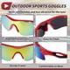 thumbnail image 5 of Gafas de conducción de motocicleta Unique Bargains 1 juego PC Tri-acetel Celulosa gafas de sol para deportes al aire libre motocross bicicleta de tierra lente rojo tono plateado marco rojo negro, 5 of 7