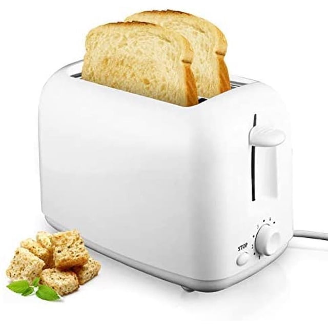 Jroyseter Grille-Pain 2 Tranches Portable pour la Maison 800 W avec 7 Réglages de Température Plateau à Miettes de Pain Mobile Rouleau Rétractable Accessoire Machine Automatique pour Toast et Sandwich