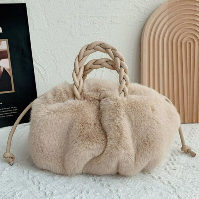 Luxury Designer Real Mink Fur Handbag Purses And Handbags For