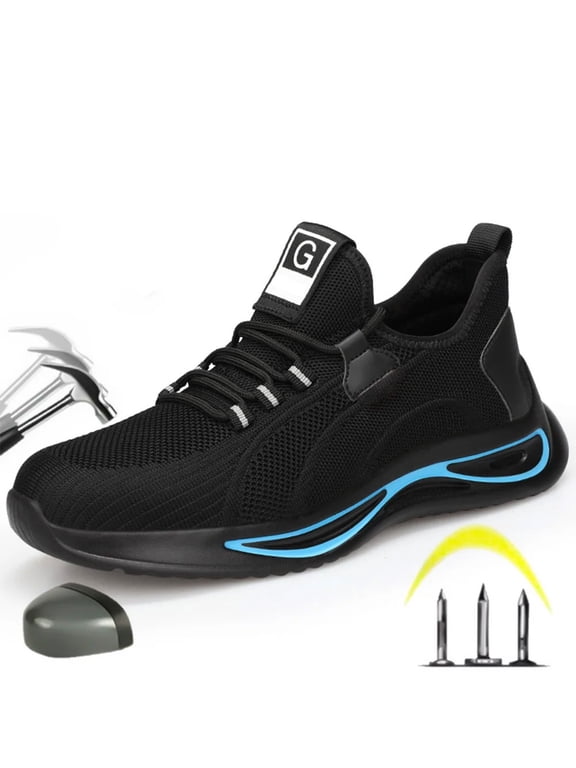 Men's Steel Toe Shoes Slip Resistant Puncture Safety Work Sneakers
