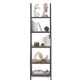 thumbnail image 3 of JOMEED Industrial 5 Tier Open Shelf Ladder Bookcase, Gray & Brown, 3 of 9
