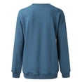 thumbnail image 5 of Ediodpoh Womens Casual Solid Round Neck Long Sleeve Sweatshirt Loose Top Womens Sweatshirts Blue S, 5 of 5