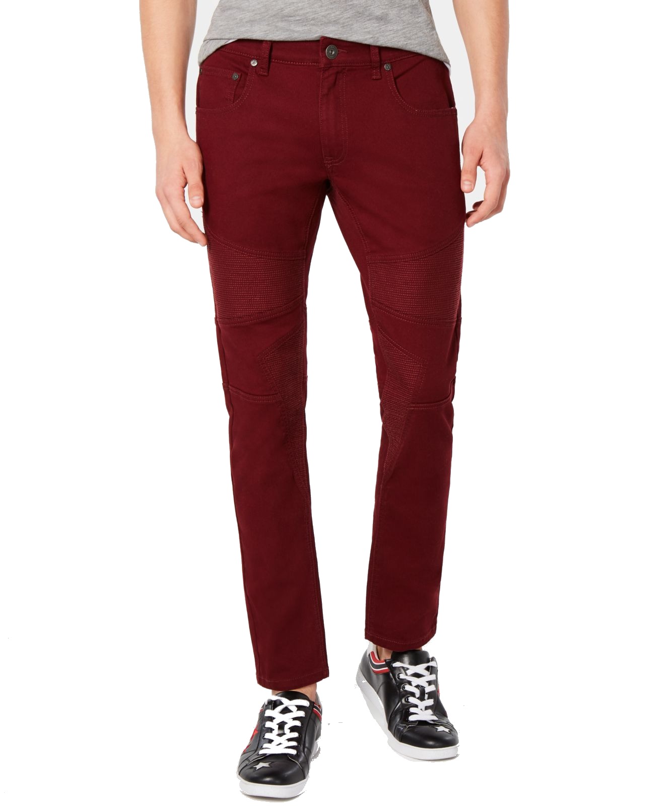 burgundy jeans