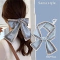 thumbnail image 1 of Silk Scarf,Silk Scarf Headband Retro Tied Ponytail Silk Scarf Silk Scarf Bow Ribbon Smart Functionality, 1 of 2