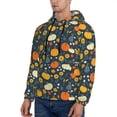thumbnail image 3 of Uemuo Pumpkins And Sunflowers2 Pattern Men's Hoodie - Casual Pullover Hoodie with Kangaroo Pocket, Stylish Hooded Sweatshirt for Everyday Wear-Large, 3 of 7