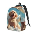 thumbnail image 1 of Balery Cute Angel Winged Dog Mochila Clásica Impresa Básica para Viaje, Mochila Escolar Resistente al Agua, Mochila de Lona con Correas Ajustables-Medium, 1 of 5