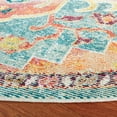 thumbnail image 3 of SAFAVIEH Crystal Debra Southwestern Area Rug, Orange/Teal, 4' x 4' Round, 3 of 10