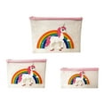 thumbnail image 1 of Unicorn Rainbow Transparent Clear Zipper Pouch Set of 3 Bags Pink, 1 of 2