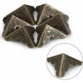 thumbnail image 2 of Protectores de bordes de metal vintage Levamdar juego de 10 latón antiguo bronce, 2 of 5