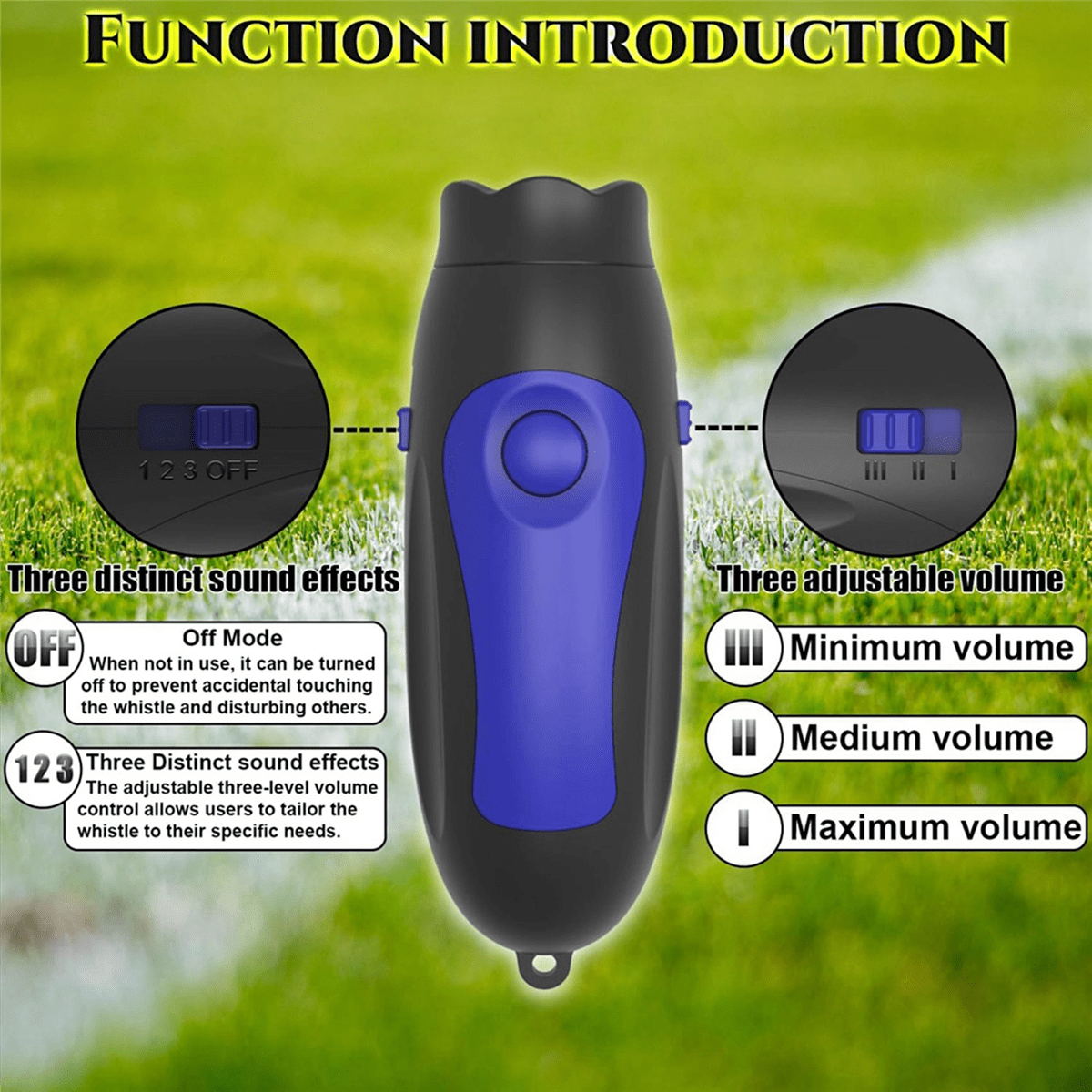 2X Electronic Whistle, Loud Coaches Whistle, 3 Tones Volume and Adjustable 3 Different Whistle Sounds