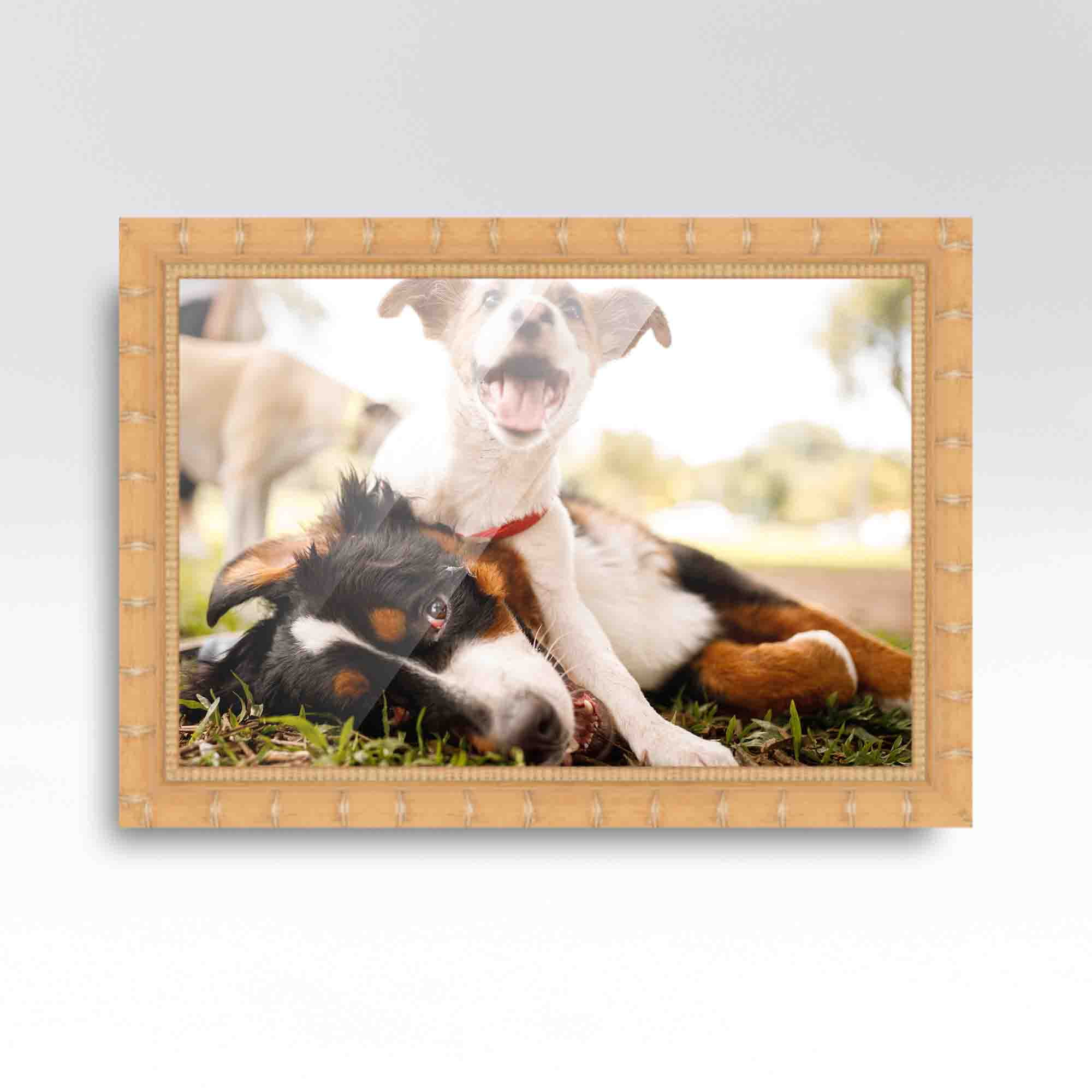 18x24 Light Brown Bamboo Real Wood Picture Frame Width 1.5 inches | Interior Frame Depth 0.5 inches