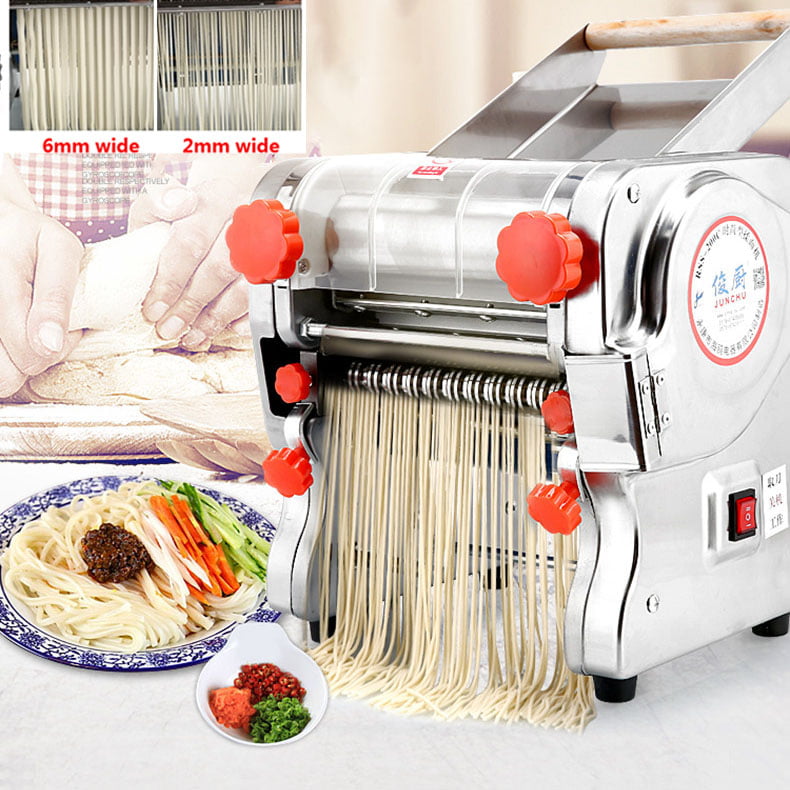 USA 220V 550W Pasta Maker Roller Stainless Steel Electric Noodles Making Machine 