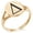 Rose Gold, variant on Stainless Steel Delta Mathematical Minimalist Oval Top Polished Statement Signet Ring