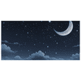 thumbnail image 5 of LUUFILx Starry Night Sky Theme Moon Clouds Banner Party Decorations Backdrop Background, 5 of 8