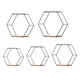 thumbnail image 1 of 5 estantes hexagonales de hierro para pared, soporte de metal, estante de almacenamiento para plantas pequeñas Negro, 1 of 9