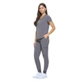 thumbnail image 2 of Natural Uniforms Womens Essential Cool Stretch Jogger Scrub Set (Small, Charcoal), 2 of 6