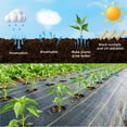 thumbnail image 2 of Jane Stone 5ftx100ft Weed Barrier Fabric 3.5oz Heavy Duty Landscape Fabric with Superior Permeability Weed Control with 30 Staples, 2 of 6