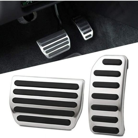 PedalStainless Steel Car Fit for Gas Pedal Cover Brake Pedals Fit Accessories Convenient Aluminum Alloy ( 2Pcs )