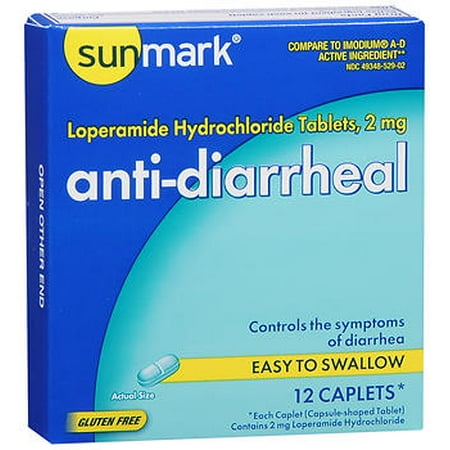  antidiarrhéiques Caplets - 12 ct