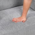 thumbnail image 3 of Grey Polyester Chenille - Plywood Frame Structure - Main Living Space - Simple Assembly Accent Chair, 3 of 5