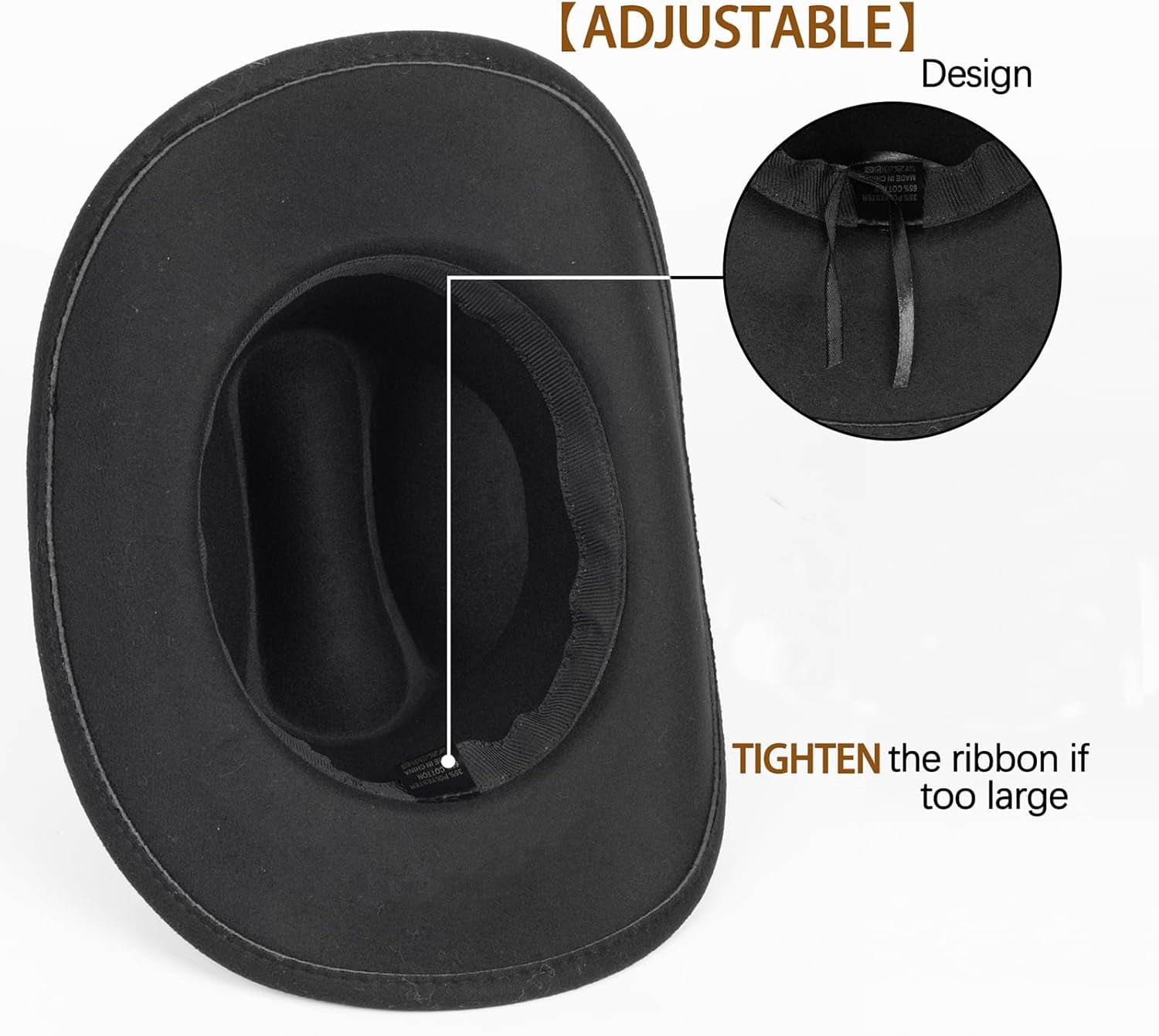 Western Cowboy Hat for Men Women Classic Roll Up Fedora Hat 