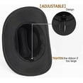 thumbnail image 5 of Western Cowboy Hat for Men Women Classic Roll Up Fedora Hat with Buckle Belt(Size:S-M), 5 of 7