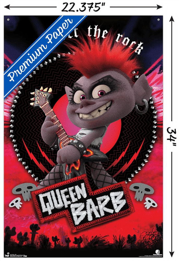 DreamWorks Trolls 2 - Barb Wall Poster with Push Pins, 22.375" x 34"