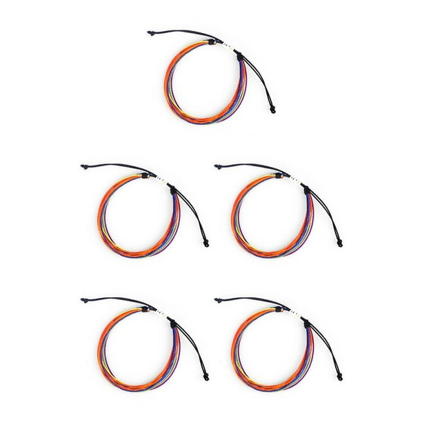 Sonducket Accesorio de moda con cordón de trenzada para niñas adolescentes negro + naranja Negro+Naranja 5Conjunto