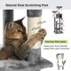 thumbnail image 5 of Multi-Level Cat Tree with Hammock Scratching Posts Wood Cat Tower Cat Condo with Perch Cat Furniture Kitten Toys Pet Items ShopWise Round, 5 of 6