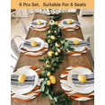 thumbnail image 4 of 13 Inch Round Placemats Set of 4, Burnt Orange White Moire Non Slip Heat Insulation PP Table Mats, Modern Abstract Art Washable Place Mats for Kitchen Dining Party Table Decor, 4 of 7