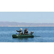 Sea Eagle StealthStalker STS10 Frameless Inflatable 101 Green Fishing Boat for 1-2 People, Lightweight, Transportable, Stowable- for Rivers, Lakes, Bays- Pro Package