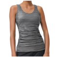 thumbnail image 1 of MKLEKYY Traje De Baño Mujer Natacion Women'S Fashion Slim Striped Printed Bathing Suit Hot Spring Top 2, 1 of 3