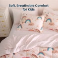 thumbnail image 2 of Sleep Zone Full/Queen Kids Bedding Comforter Set, 7 Piece Girl Cute Durable Children Bed in a Bag, Pastel Unicorn, 2 of 8