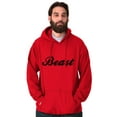 thumbnail image 5 of Beast Motivation Workout Gym Fitness Men Big & Tall Graphic Hoodie Brisco Brands 3X, 5 of 6