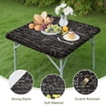 thumbnail image 4 of Math Equations Algebraic Symbols Black Pattern Square Fitted Tablecloth with Elastic Edge,Square Table Cover,Washable Elastic Table Cover for Home Kitchen Party Decor 36"x36", 4 of 6