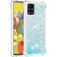 thumbnail image 3 of Compatible with Samsung Galaxy A51 5G Case Glitter Luxury Cute Love Liquid Quicksand Clear TPU Girls Women Stylish Bumper Shockproof Protective Case for Samsung Galaxy A51 5G Star Blue YB, 3 of 12
