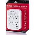 thumbnail image 2 of CyberPower P600WU Professional Surge-Protector Wall Tap with 2 USB Ports, 2 of 5
