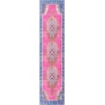 thumbnail image 5 of Unique Loom Timeless Collection Area Rug - Thomas (2' 6" x 10' Runner Fuchsia/Blue), 5 of 6