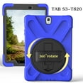 thumbnail image 5 of XYX Case for Samsung Galaxy Tab S3 9.7 inch SM-T820/SM-T825 with 360 Degree Rotating, Hand Strap, Shoulder Strap, Blue, 5 of 7