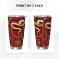 thumbnail image 3 of Año de la serpiente 2025 Feliz Año Nuevo chino Vaso de acero inoxidable Taza de café de viaje de 20 oz Taza térmica portátil con tapas, 3 of 7