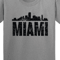 thumbnail image 4 of Inktastic Miami Skyline Grunge Youth T-Shirt, 4 of 5