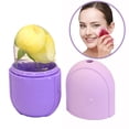thumbnail image 5 of Pinkiou Ice Roller for Face and Eyes, Silicone Ice Cube Tray and Facial Massage Set, Reusable Cold Therapy Tool for Puffiness Relief, Purple, 5 of 6