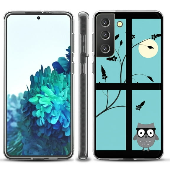 Slim-Fit TPU Protective Phone Case compatible with Samsung Galaxy S21  5G / S21 PLUS 5G, by OneToughShield ® - Moon Owl
