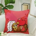 thumbnail image 2 of MKHERT Cute Cat Playing With Red Hearts Pillow Covers Pillowcase Throw Pillows 18x18 inch, 2 of 2
