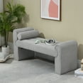 thumbnail image 3 of Luccalily Modern Ottoman Bench, Bed stool made of loop gauze, End Bed Bench, Footrest for Bedroom, Living Room, End of Bed, 3 of 11