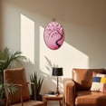 thumbnail image 5 of Canvas Wall Art Pink Floral Tree Life Flower Abstract Cherry Blossom Tree Twisting Oval Framed Canvas Prints Cottagecore Wall Hanging Decor for Home Office Gift 8.6"x11.4", 5 of 7