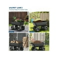 thumbnail image 6 of Black Poly Dump Cart, 4 Cu.Ft. Heavy Duty 600 LBS Garden Cart, 10" No-Flat Tires & 180° Rotating Handle, Rust-Proof Polyethylene Yard Dump Wagon For Yard, Landscaping, Gardening, Quick Release, 6 of 7