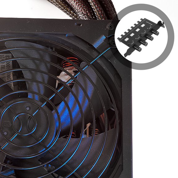 ROSENICE 1Set Cooling Fan Controller for Gamers with Airflow Adjustment and Quiet Operation Black Rectangular