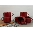 thumbnail image 3 of 10 Strawberry Street Wazee Matte – 4.75"/22 Oz Oversized Mug - Set of 6 - Red, 3 of 6