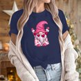 thumbnail image 2 of ICHUANYI Womens T-shirt Fashion Short Sleeve Crew Neck Tees Shirts Valentines Cute Print Casual Tops, 2 of 5